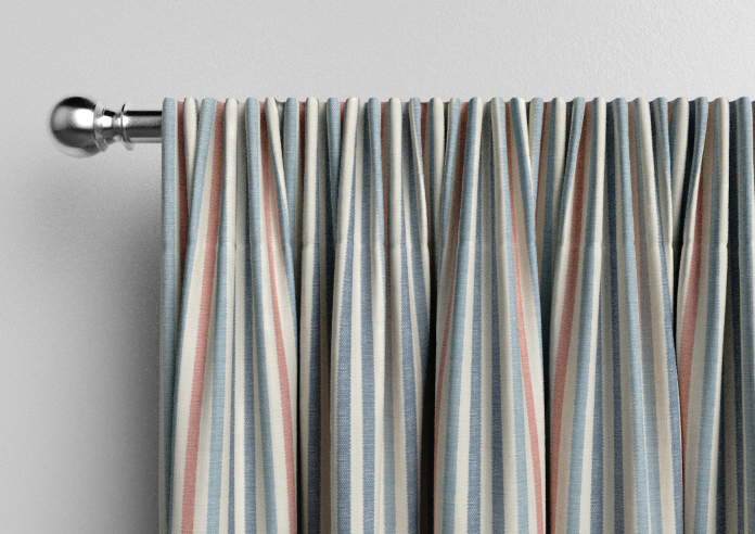 Emily Bond Cornish Stripe, Blue Multi - Made to Measure Curtains - Image 9